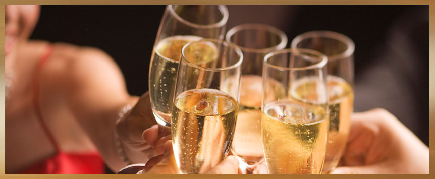 Raise a glass of Champagne to toast