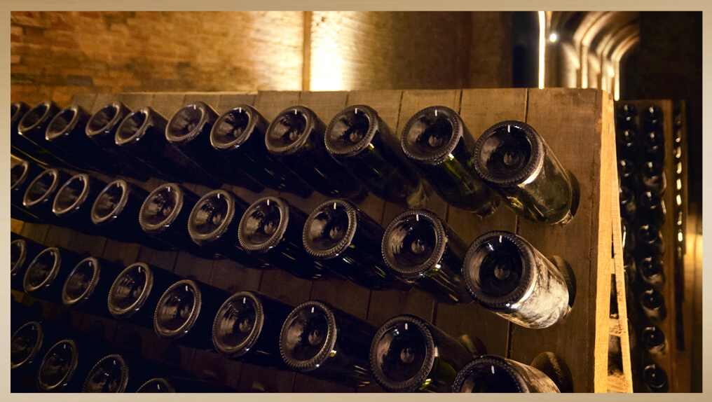 Pupitres used for riddling Champagne