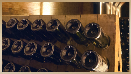 Pupitres used for riddling Champagne