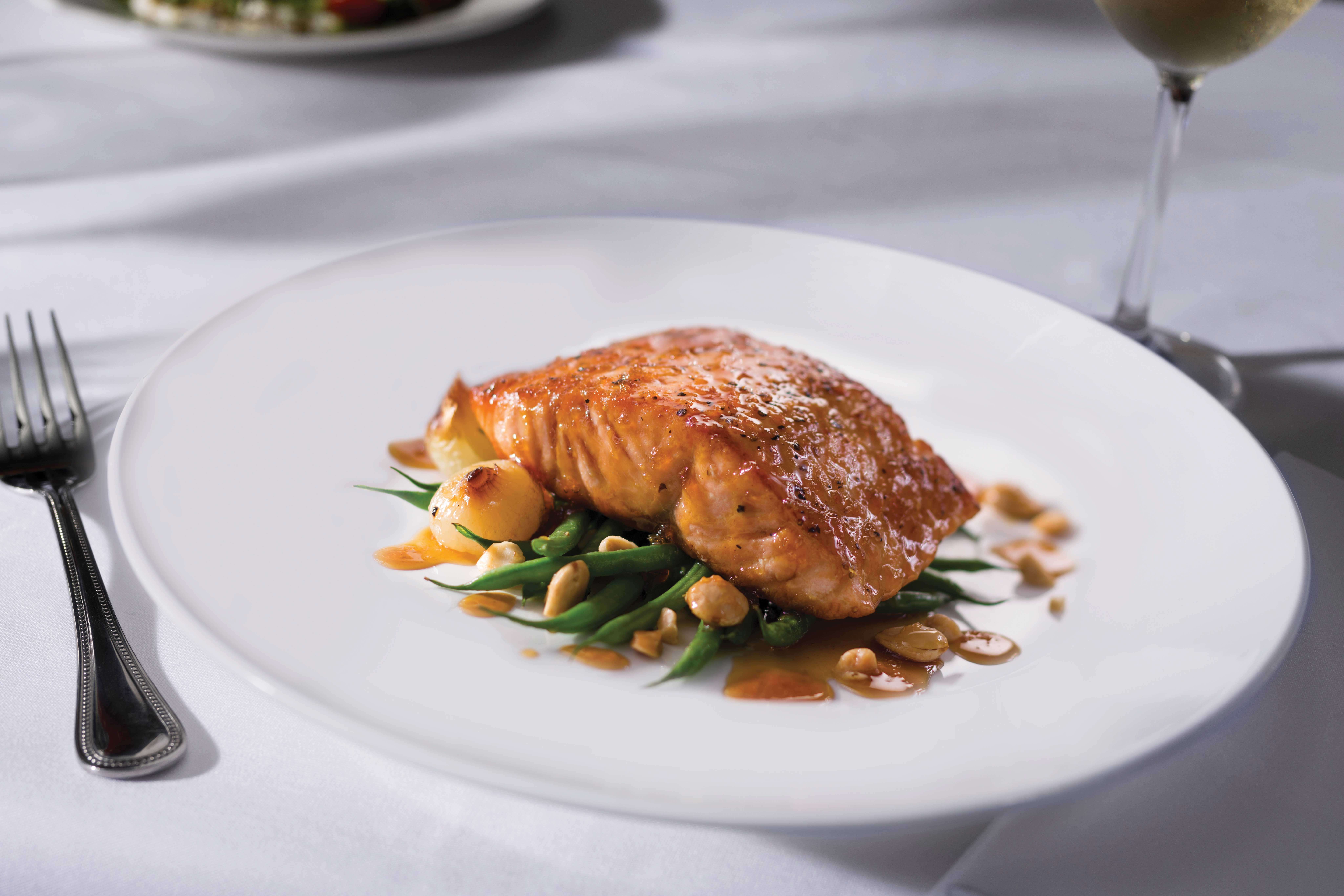 The Seared Citrus Glazed Salmon is on the Restaurant Week Menu for The Capital Grille.