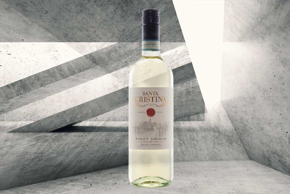 Taste the legacy within the Santa Cristina, Pinot Grigio, Delle Venezie.