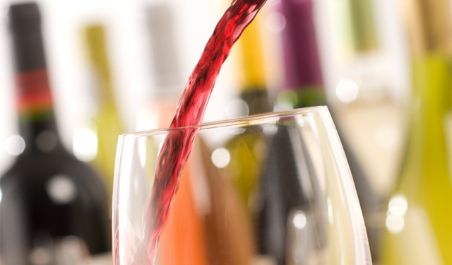Glass of red wine