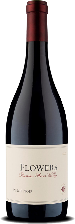 Flowers Russian River Valley wine bottle.